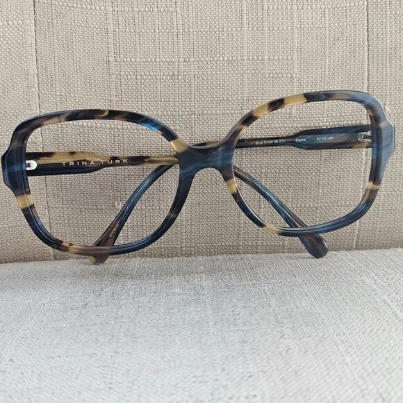 Trina Turk Ladies Eyeglasses Sunglasses Frame BLUE STRIPE KIAMA Glasses Eyewear - Picture 2 of 12